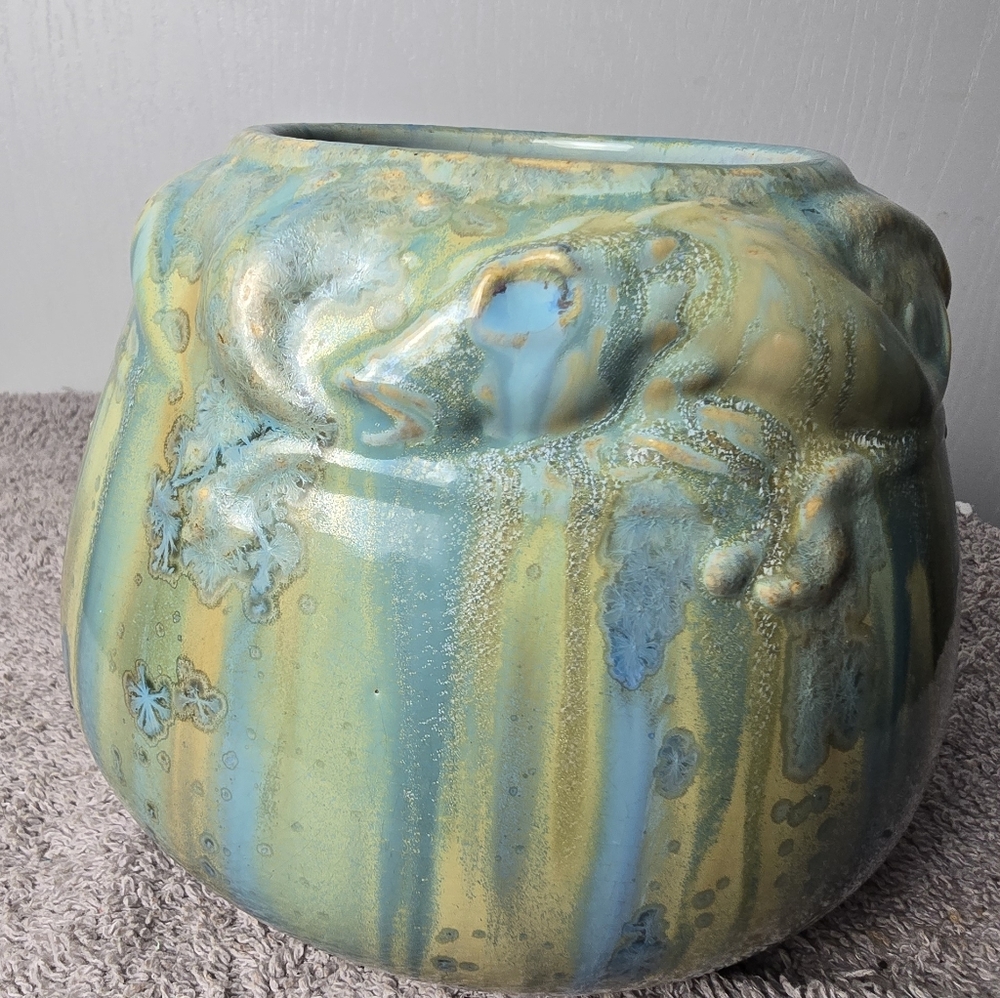 Vintage Pierrefonds Potteey Art Nouveau France Art Pot Marked Vase - Picture 8 of 16